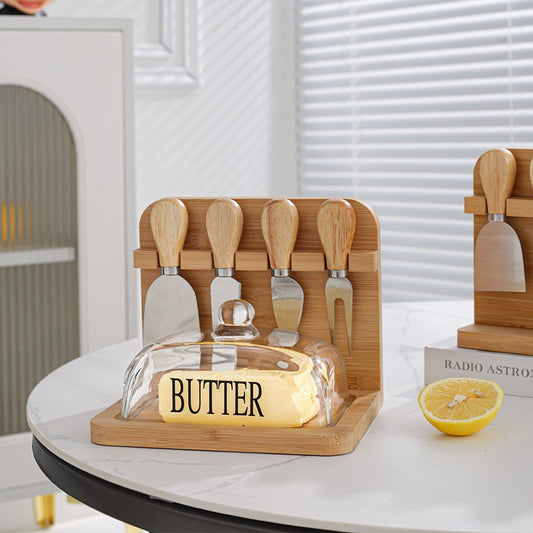 Wooden bread and fruit board, bamboo cheese cutting board