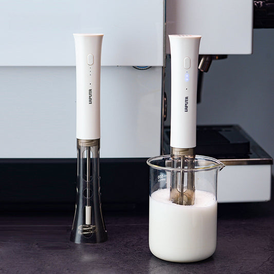 Electric coffee frother, automatic, hands-free coffee frother